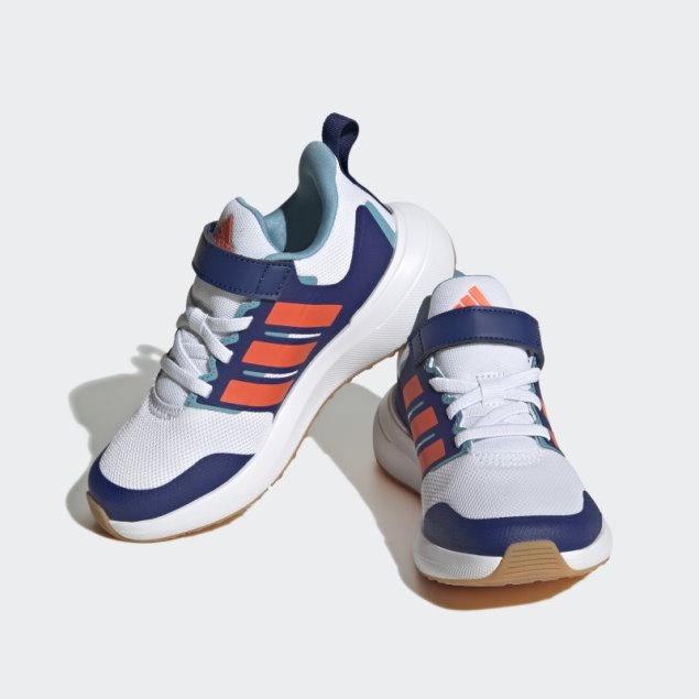 Adidas Fortarun 2.0 Cloudfoam Zapatos Con Tira Superior De Encaje Elástico En Blanco