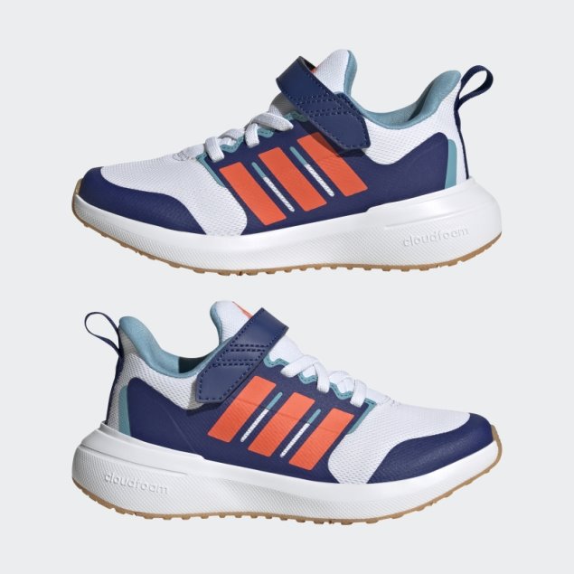Adidas Fortarun 2.0 Cloudfoam Zapatos Con Tira Superior De Encaje Elástico En Blanco