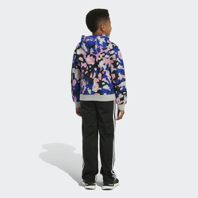 Sudadera Con Capucha Y Estampado De Camuflaje Gris Medio Adidas