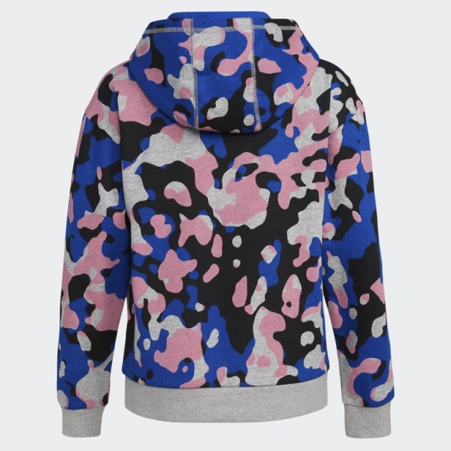 Sudadera Con Capucha Y Estampado De Camuflaje Gris Medio Adidas