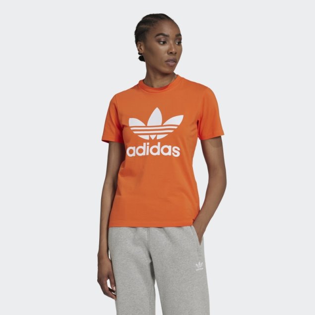Camiseta Naranja Adidas Adicolor Classics Trefoil