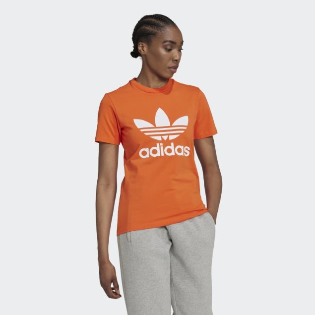 Camiseta Naranja Adidas Adicolor Classics Trefoil