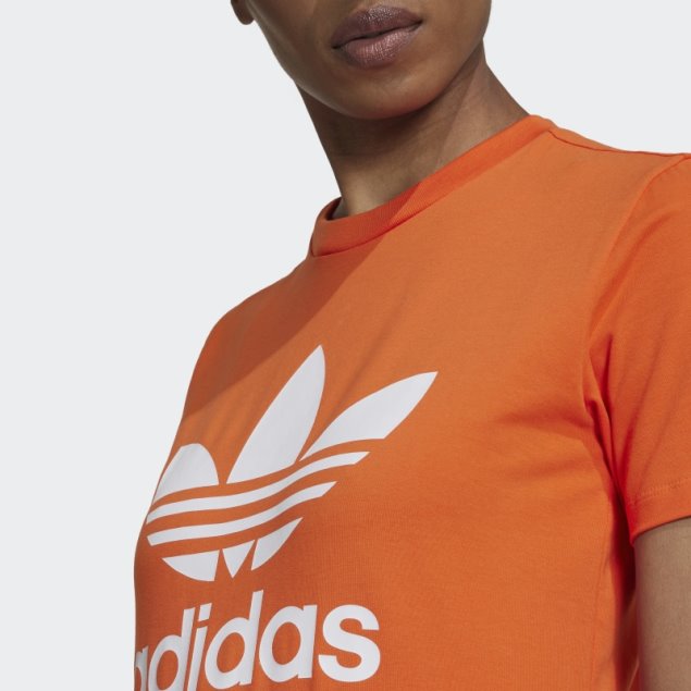 Camiseta Naranja Adidas Adicolor Classics Trefoil