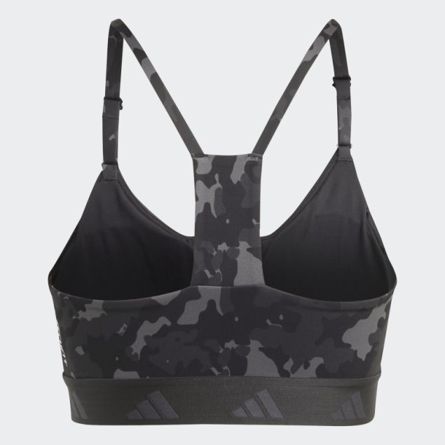 Sujetador Adidas Aeroreact Training Light-support Techfit Gris