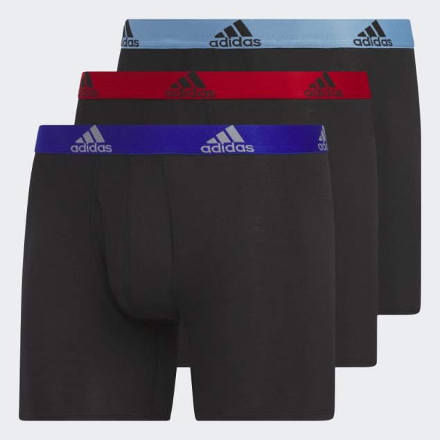 Calzoncillos Bóxer De Algodón Elástico 3 Pares Negro Adidas Fashion