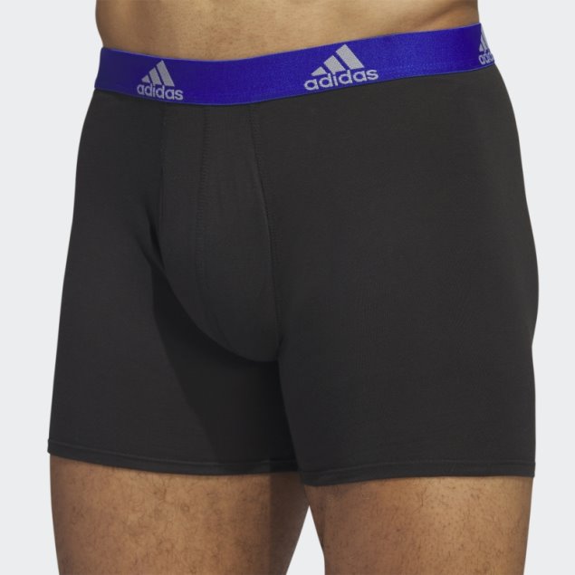 Calzoncillos Bóxer De Algodón Elástico 3 Pares Negro Adidas Fashion