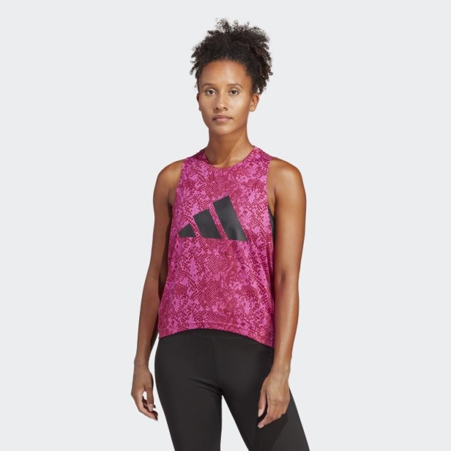 Adidas Camiseta Con Estampado De Iconos De Tren Fucsia