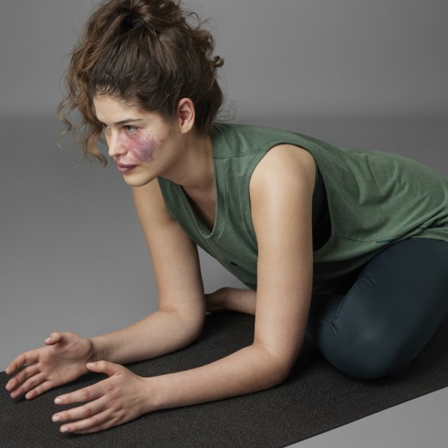 Camiseta Sin Mangas Adidas Verde óxido Autentico Equilibrio Yoga