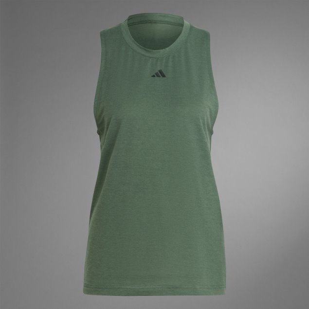 Camiseta Sin Mangas Adidas Verde óxido Autentico Equilibrio Yoga