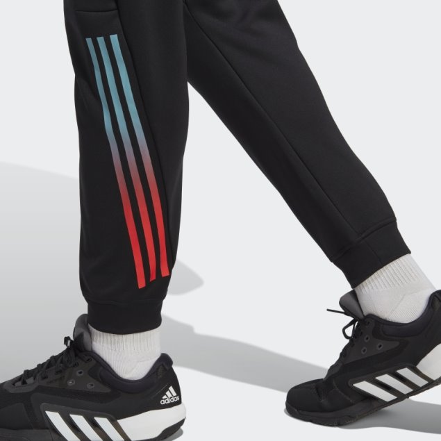 Pantalones De Entrenamiento Con Iconos De Tren De 3 Rayas Negro Adidas