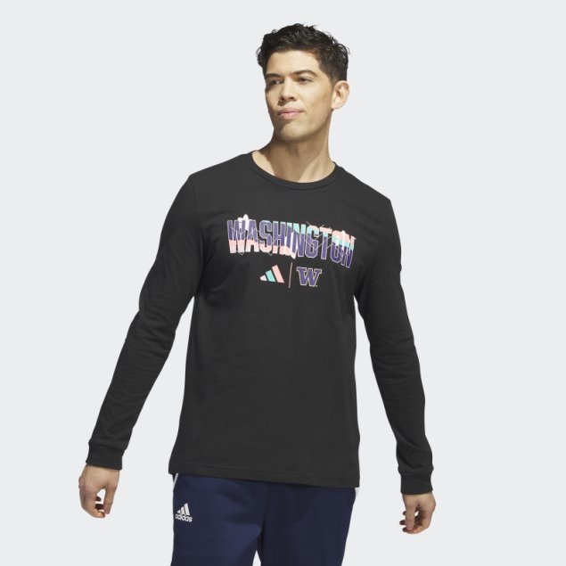 Camiseta Negra De Manga Larga Huskies Adidas