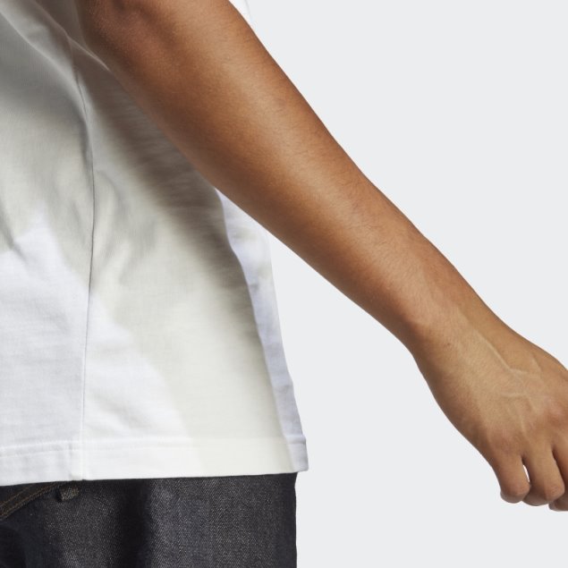 Camiseta Blanca Adidas Essentials Single Jersey 3 Rayas