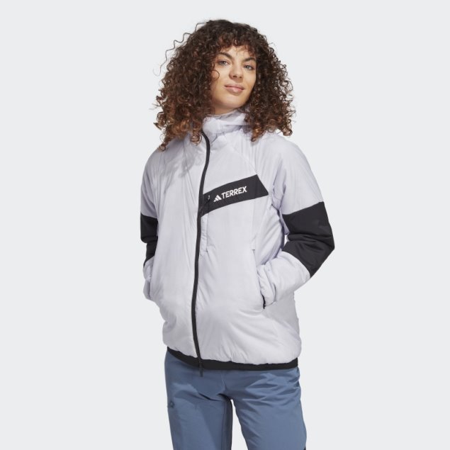 Chaqueta Con Capucha Terrex Techrock Stretch Primaloft Plata Amanecer Adidas