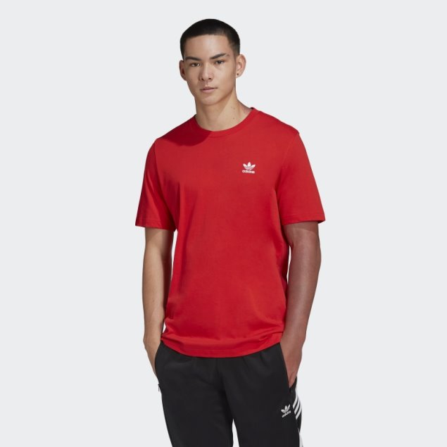 Camiseta Roja Adidas Trefoil Essentials Adicolor