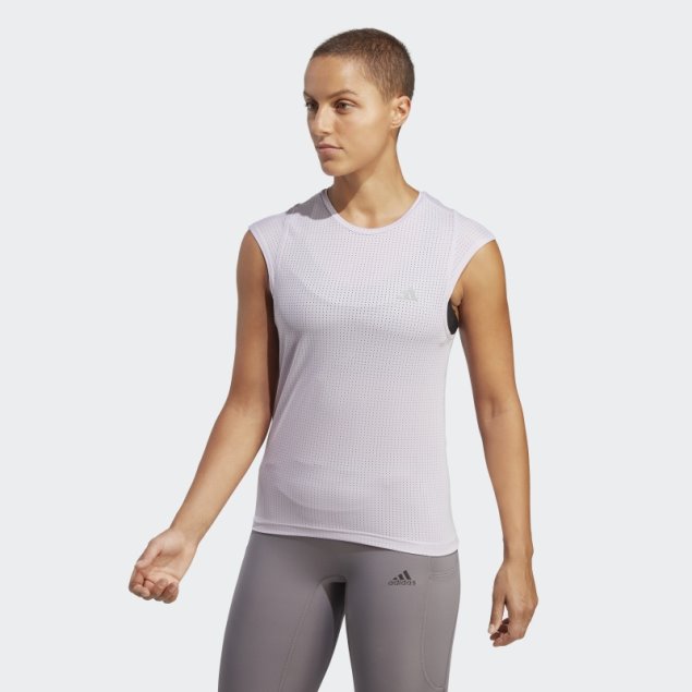 Adidas Camiseta De Running Rápido Amanecer Plateado