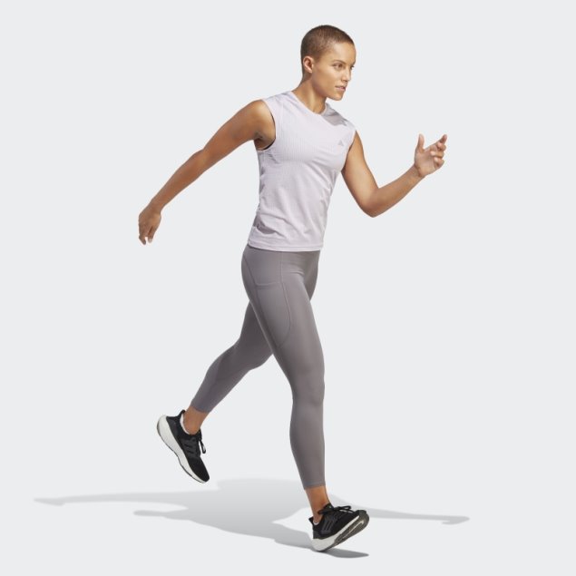 Adidas Camiseta De Running Rápido Amanecer Plateado