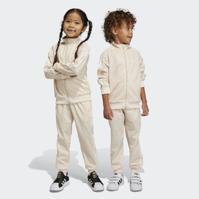 Chándal Con Monograma Estampado Adidas Ecru Tint