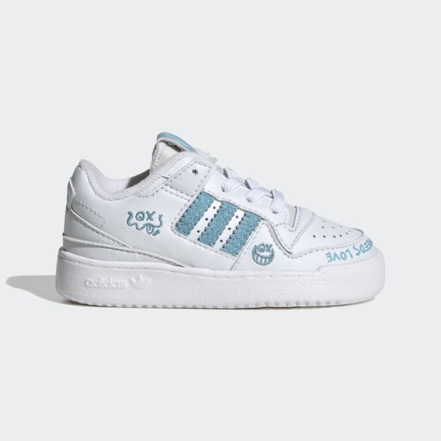 Foro Bajo Zapatos Adidas Blanco