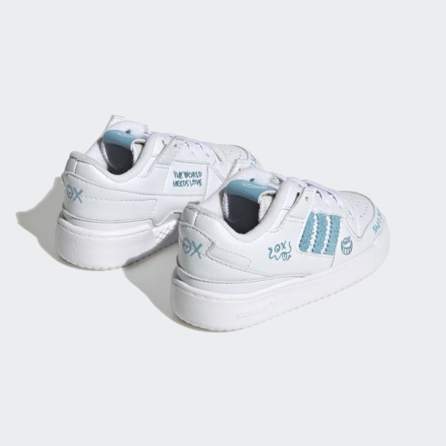 Foro Bajo Zapatos Adidas Blanco