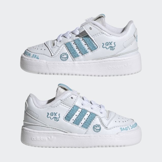 Foro Bajo Zapatos Adidas Blanco