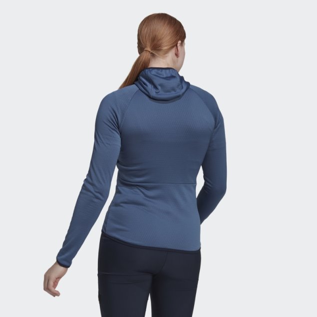 Adidas Terrex Tech Fleece Light Chaqueta De Senderismo Con Capucha Acero