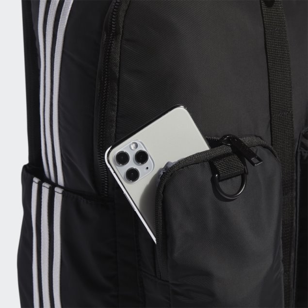 Mochila Adidas Icónica 3 Rayas Negra