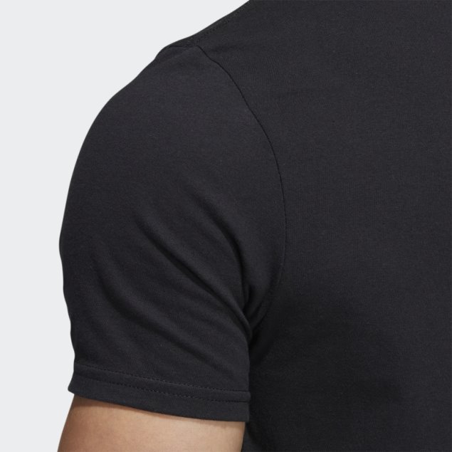 Adidas Camiseta Negra De Manga Corta Con Logo De Nueva York