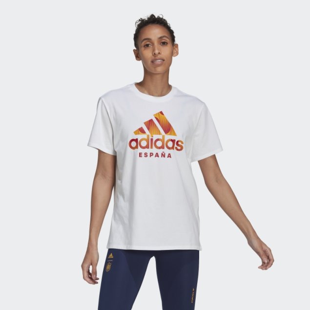 Camiseta España Adidas Blanca