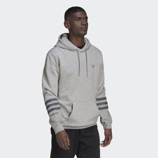 Adidas Sprt Sudadera Con Capucha Gris Medio