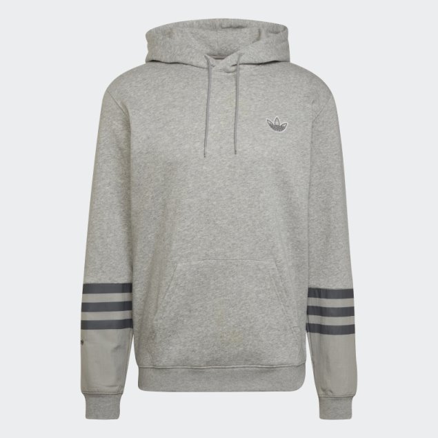 Adidas Sprt Sudadera Con Capucha Gris Medio