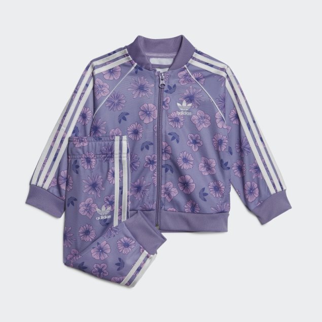 Sudadera Floral Conjunto Lila Adidas