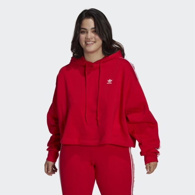 Sudadera Adidas Scarlet Adicolor Classics Crop (talla Grande)
