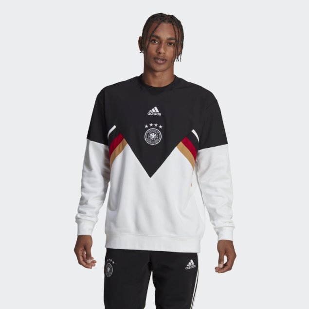 Sudadera Alemania Icon Crew Negra Adidas