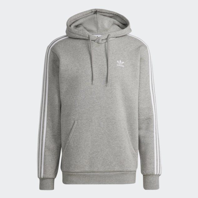 Sudadera Con Capucha Adicolor Classics 3 Rayas Gris Medio Adidas