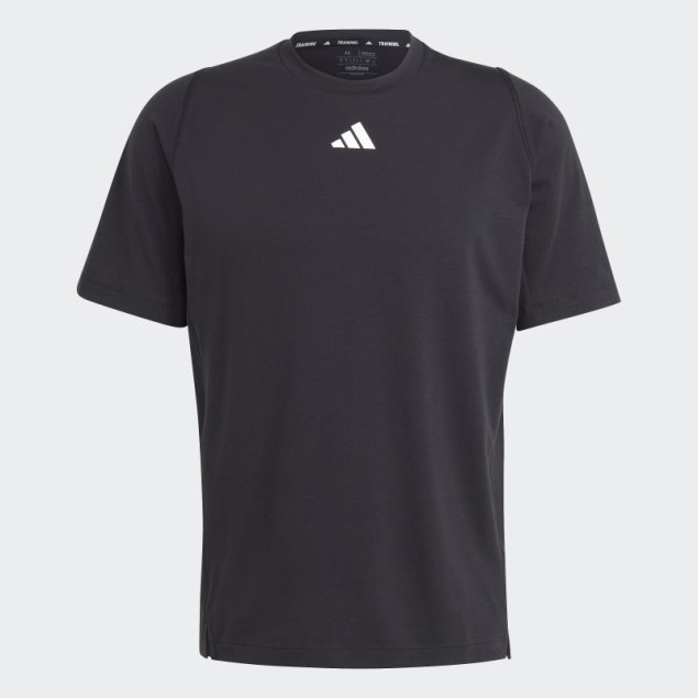 Camiseta Negra De Entrenamiento Con Logo De 3 Barras De Iconos De Tren Adidas