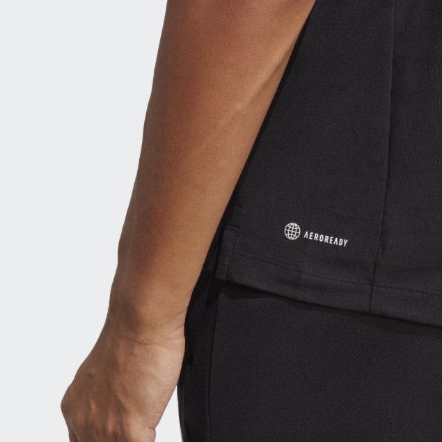 Camiseta Negra De Entrenamiento Con Logo De 3 Barras De Iconos De Tren Adidas