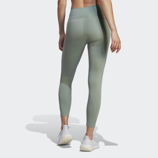 Leggings Optime Training 7/8 Plata Verde Adidas