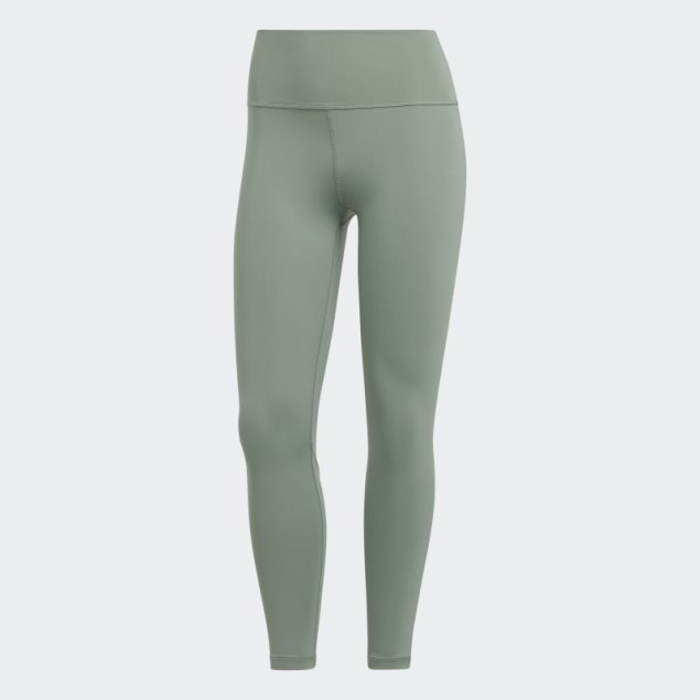 Leggings Optime Training 7/8 Plata Verde Adidas