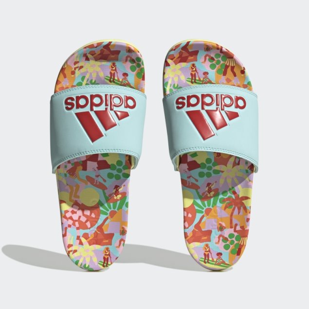 Chanclas Adidas Adilette Comfort Aguamarina