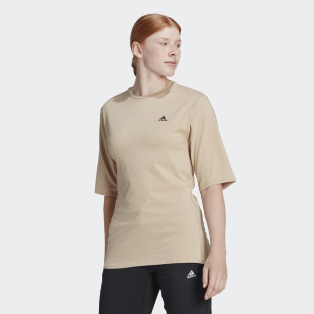 Adidas Run Icons Made With Nature Camiseta De Running Beige