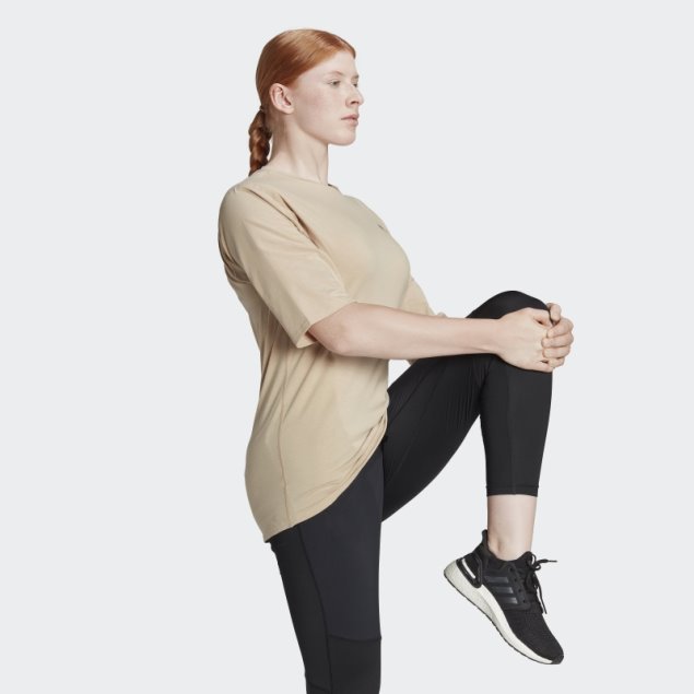 Adidas Run Icons Made With Nature Camiseta De Running Beige