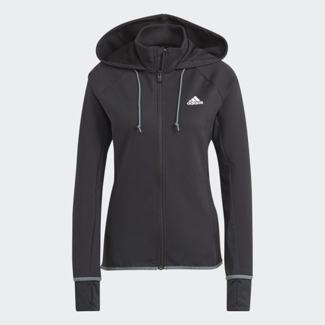 Negro Adidas Mujer Diseñado Para Moverse Aeroready Full-zip Hoodie Fashion