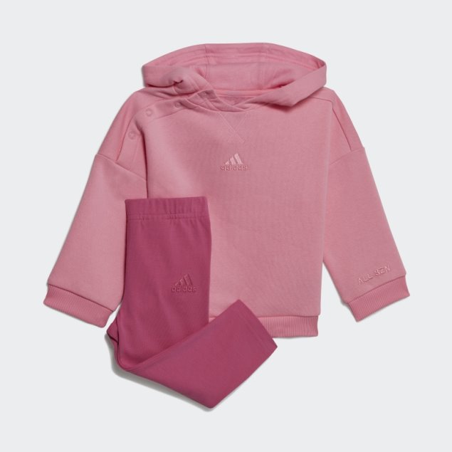 Chándal Polar Con Capucha Adidas Rosa