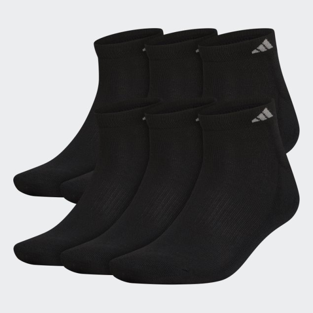 Calcetines Deportivos Acolchados Corte Bajo 6 Pares Xl Negro Adidas