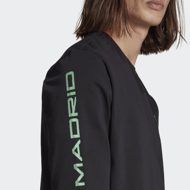 Camiseta Adidas Real Madrid Tiro 21 Lifestyler Manga Larga Negra