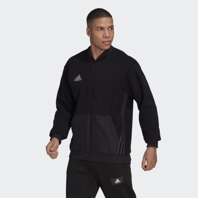 Essentials Holiday Pack Chaqueta Bomber Sherpa Adidas Negra
