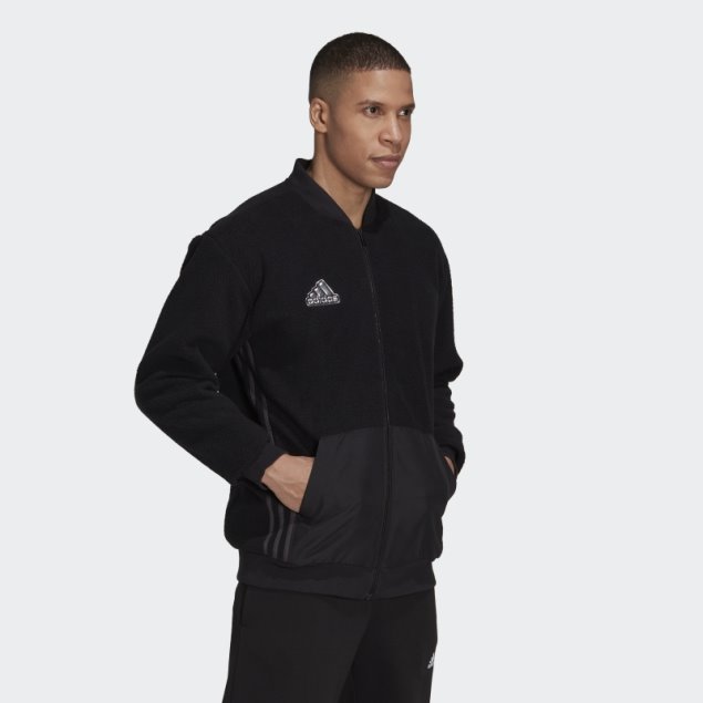 Essentials Holiday Pack Chaqueta Bomber Sherpa Adidas Negra