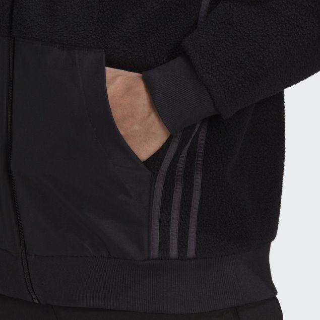 Essentials Holiday Pack Chaqueta Bomber Sherpa Adidas Negra