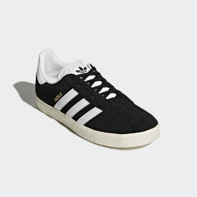 Zapatillas Adidas Gazelle Negras/blancas/doradas Metalizadas