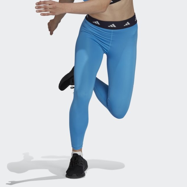 Leggings Azules Techfit 7/8 De Adidas
